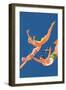 Three Divers-null-Framed Art Print