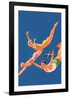 Three Divers-null-Framed Art Print