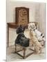 Three Dogs Enjoy a Radio Broadcast-Marjorie Turner-Mounted Photographic Print