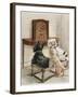 Three Dogs Enjoy a Radio Broadcast-Marjorie Turner-Framed Photographic Print