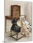 Three Dogs Enjoy a Radio Broadcast-Marjorie Turner-Mounted Photographic Print
