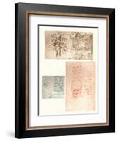 Three drawings, c1472-c1519 (1883)-Leonardo Da Vinci-Framed Giclee Print