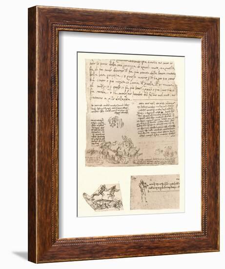 Three drawings, c1472-c1519 (1883)-Leonardo Da Vinci-Framed Giclee Print