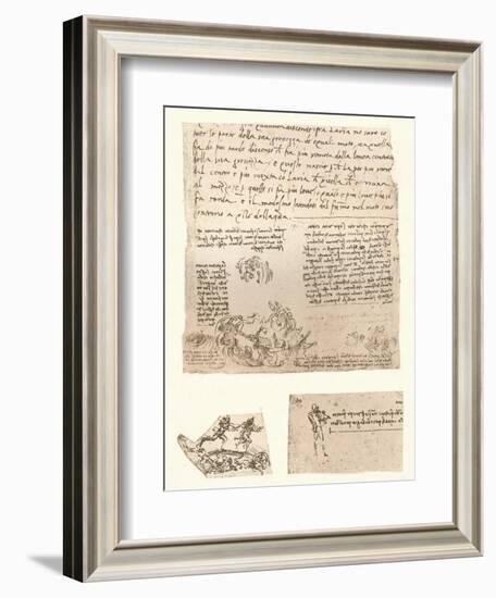 Three drawings, c1472-c1519 (1883)-Leonardo Da Vinci-Framed Giclee Print