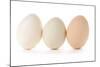 Three Eggs on White Background-Matt Freedman-Mounted Photographic Print