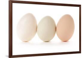 Three Eggs on White Background-Matt Freedman-Framed Photographic Print