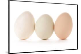 Three Eggs on White Background-Matt Freedman-Mounted Photographic Print