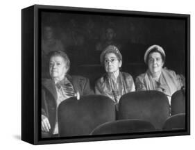 Three Elderly Ladies Watching "Carmen" in New York Theater-Yale Joel-Framed Stretched Canvas