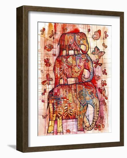 Three Elephants-Oxana Zaika-Framed Giclee Print