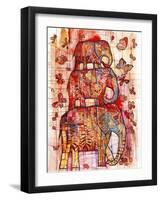 Three Elephants-Oxana Zaika-Framed Giclee Print