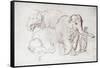 Three Elephants-Rembrandt van Rijn-Framed Stretched Canvas