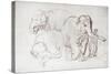 Three Elephants-Rembrandt van Rijn-Stretched Canvas