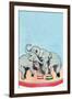 Three Elephants-Julia Letheld Hahn-Framed Art Print