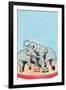 Three Elephants-Julia Letheld Hahn-Framed Art Print