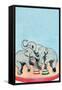 Three Elephants-Julia Letheld Hahn-Framed Stretched Canvas