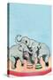 Three Elephants-Julia Letheld Hahn-Stretched Canvas