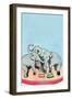 Three Elephants-Julia Letheld Hahn-Framed Art Print