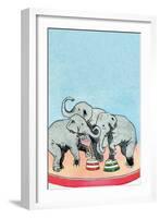 Three Elephants-Julia Letheld Hahn-Framed Art Print