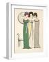 Three Evening Dresses from 'Les Robes De Paul Poiret' Pub. 1908 (Pochoir Print)-Paul Iribe-Framed Giclee Print