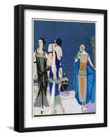 Three Evening Outfits by Drecoll, Premet and Paul Poiret-null-Framed Art Print