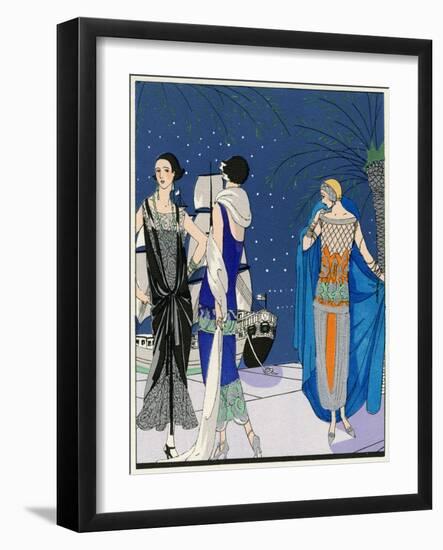 Three Evening Outfits by Drecoll, Premet and Paul Poiret-null-Framed Art Print