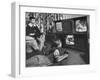 Three Eyed TV Monster Created by Ulises Sanabria Which Permits Two and Three Screen Viewing-Francis Miller-Framed Photographic Print