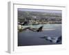 Three F-16 Fighting Falcons Fly in Formation over Tumon Bay, Guam-null-Framed Photographic Print