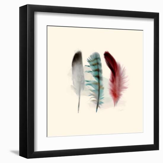 Three Feather Study 1-Evangeline Taylor-Framed Art Print