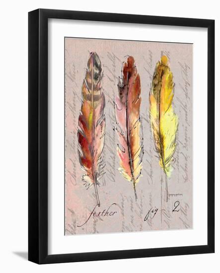 Three Feathers II-Gregory Gorham-Framed Art Print