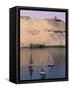 Three Feluccas on the River Nile, Aswan, Nubia, Egypt, North Africa, Africa-Sylvain Grandadam-Framed Stretched Canvas