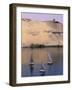 Three Feluccas on the River Nile, Aswan, Nubia, Egypt, North Africa, Africa-Sylvain Grandadam-Framed Photographic Print