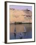 Three Feluccas on the River Nile, Aswan, Nubia, Egypt, North Africa, Africa-Sylvain Grandadam-Framed Photographic Print