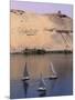 Three Feluccas on the River Nile, Aswan, Nubia, Egypt, North Africa, Africa-Sylvain Grandadam-Mounted Photographic Print