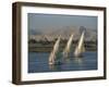 Three Feluccas Sailing on the River Nile, Egypt, North Africa, Africa-Thouvenin Guy-Framed Photographic Print