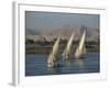 Three Feluccas Sailing on the River Nile, Egypt, North Africa, Africa-Thouvenin Guy-Framed Photographic Print