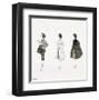 Three Female Fashion Figures, c. 1959-Andy Warhol-Framed Giclee Print