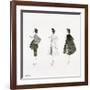 Three Female Fashion Figures, c. 1959-Andy Warhol-Framed Giclee Print