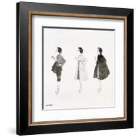 Three Female Fashion Figures, c. 1959-Andy Warhol-Framed Art Print