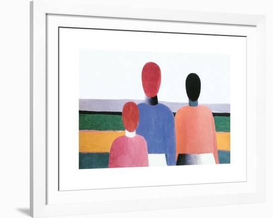 Three Female Figure, 1928/32-Kasimir Malevich-Framed Serigraph