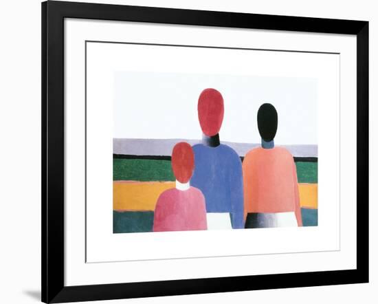 Three Female Figure, 1928/32-Kasimir Malevich-Framed Serigraph