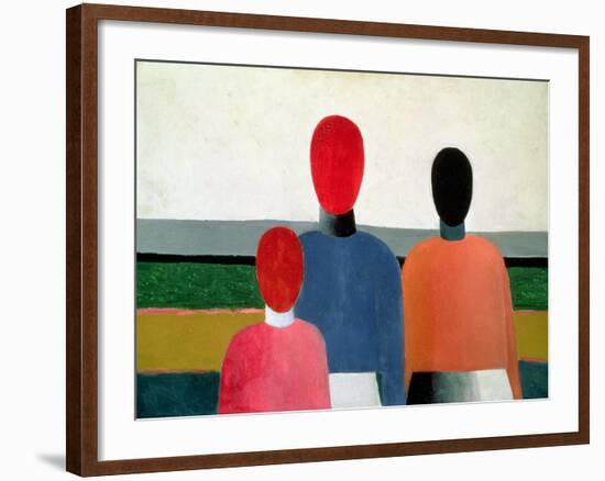 Three Female Figures, 1928-32-Kasimir Malevich-Framed Giclee Print