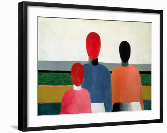 Three Female Figures, 1928-32-Kasimir Malevich-Framed Giclee Print