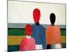 Three Female Figures, 1928-32-Kasimir Malevich-Mounted Giclee Print