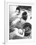 Three Female Mikimoto Pearl Divers with Buckets as They Prepare to Dive Down 20Ft. for Oysters-Alfred Eisenstaedt-Framed Photographic Print