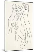 Three Female Nudes, 1938-Eric Gill-Mounted Giclee Print