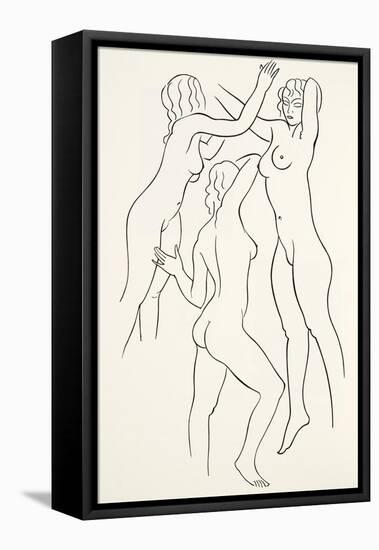 Three Female Nudes, 1938-Eric Gill-Framed Stretched Canvas