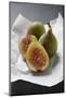 Three Figs on Paper, One Halved-Foodcollection-Mounted Photographic Print