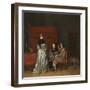 Three Figures Conversing in an Interior, known as 'The Paternal Admonition,'-Gerard ter Borch-Framed Giclee Print