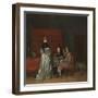 Three Figures Conversing in an Interior (The Paternal Admonitio), Ca 1654-Gerard Ter Borch the Younger-Framed Giclee Print
