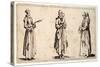 Three Figures-Israel Henriet-Stretched Canvas